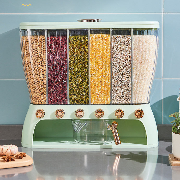 Dry Food Storage Box with Dividers for Pantry