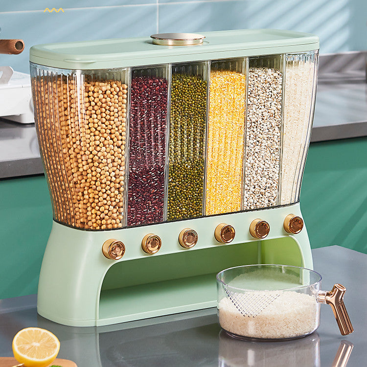 Dry Food Storage Box with Dividers for Pantry